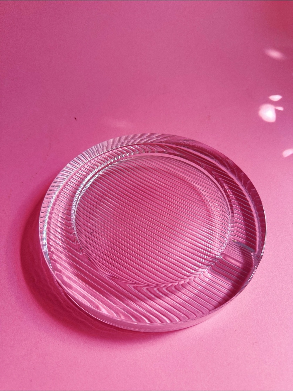 80s/90s Striped Chunky Ashtray / Throw Dish
